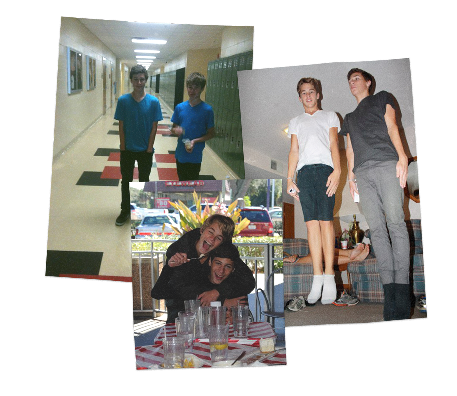 A collage of Tucker and I from high school